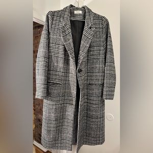 Plaid Houndstooth Coat, size S